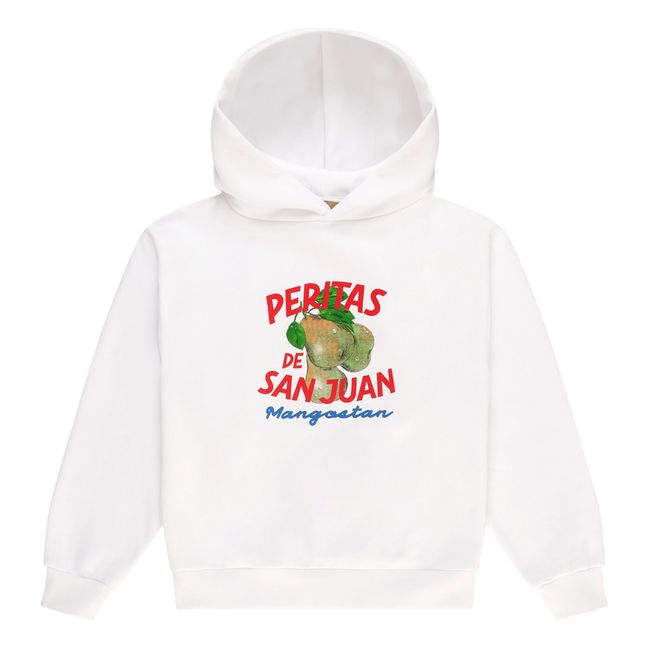 Hoodie Peritas De San Juan Coton Bio | Blanc
