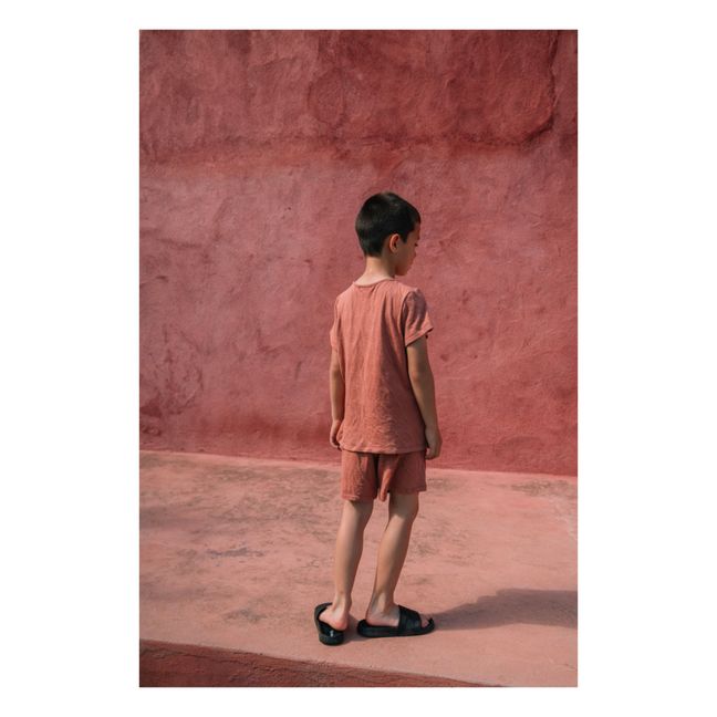 Pyjashort Sonio Coton Bio | Terracotta