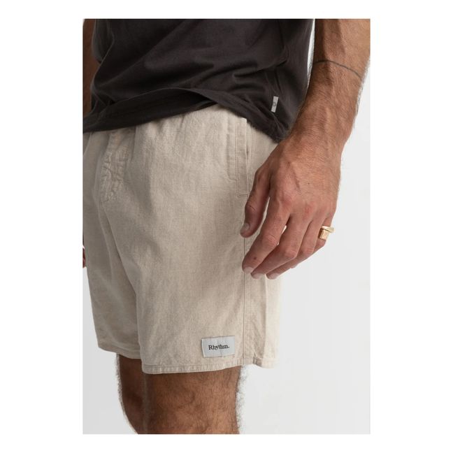Pantalones cortos clásicos de lino | Arena