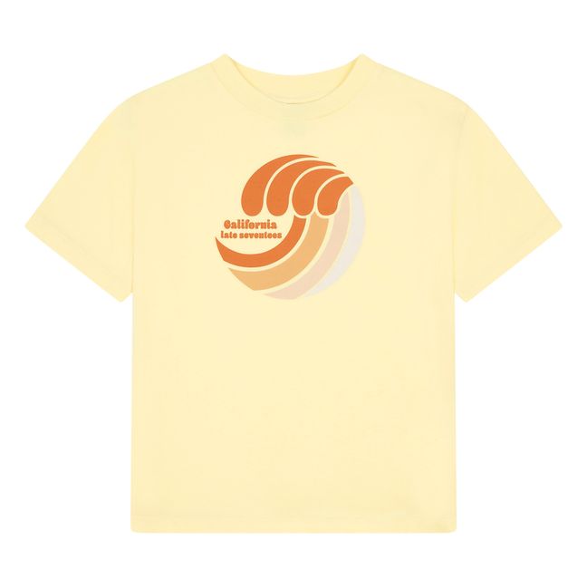 T-Shirt mit kurzen Ärmeln aus Bio-Baumwolle | Zitronengelb