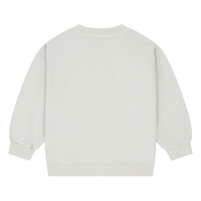 Sweatshirt aus Bio-Baumwolle Tambour | Grau