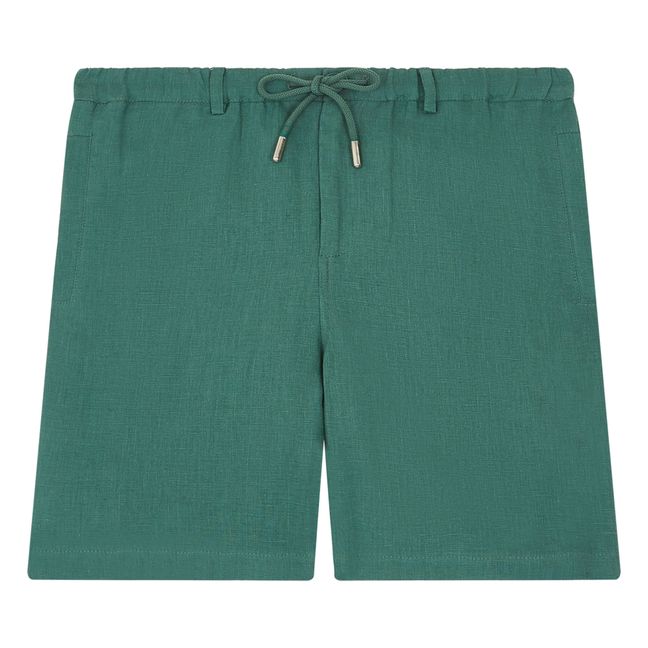 Pantalón corto de lino Dhokla | Verde Menta