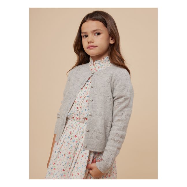 Soor Ploom - Knitted Rose Cardigan - Off white | Smallable