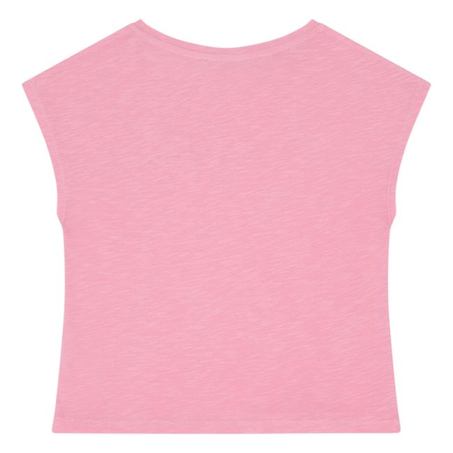 Camiseta de manga corta de algodón ecológico | Rosa