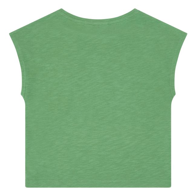 Camiseta de manga corta de algodón ecológico | Verde esmeralda