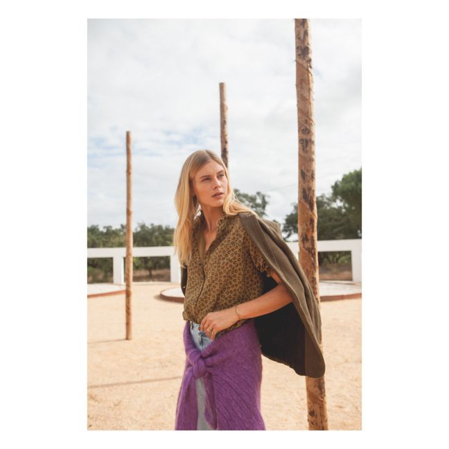 Tessa Gaze-Bluse aus Baumwolle - Damenkollektion | Bronze
