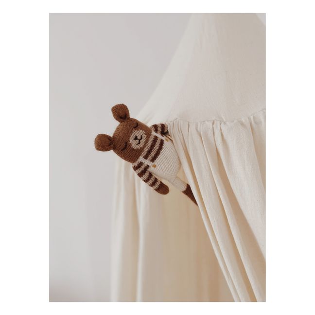 Teddy bear dungarees | Ecru