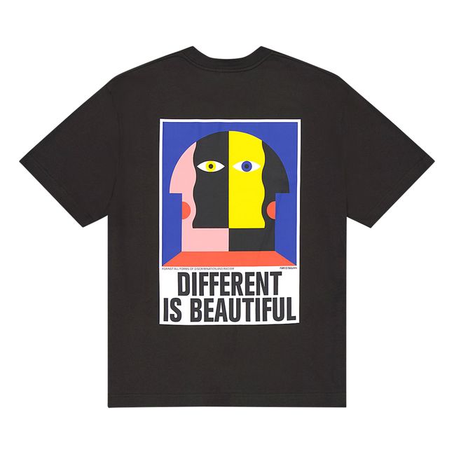T-shirt Different Organic cotton | Charcoal grey