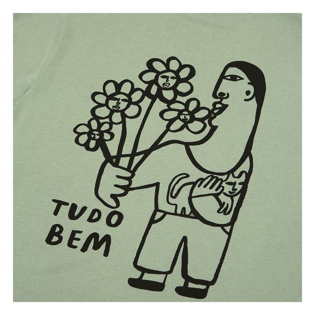 Tudo Bem organic cotton T-shirt | Sage