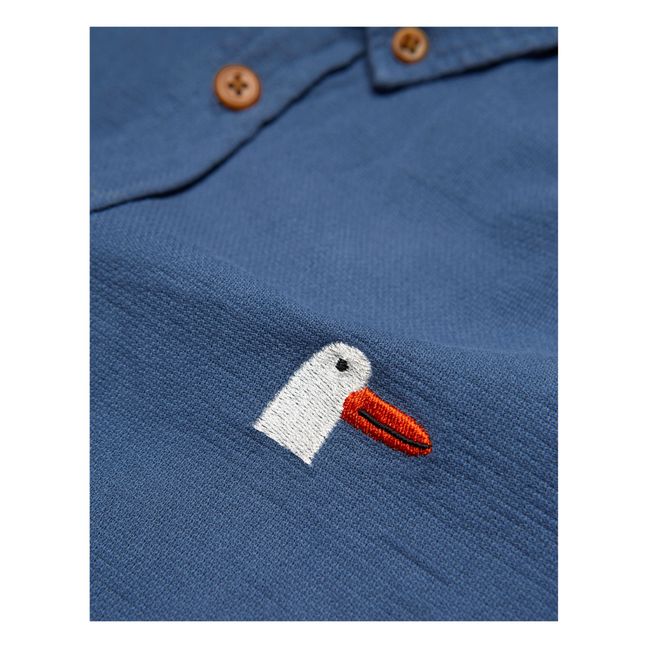 Classic Goosy organic cotton shirt | Blue