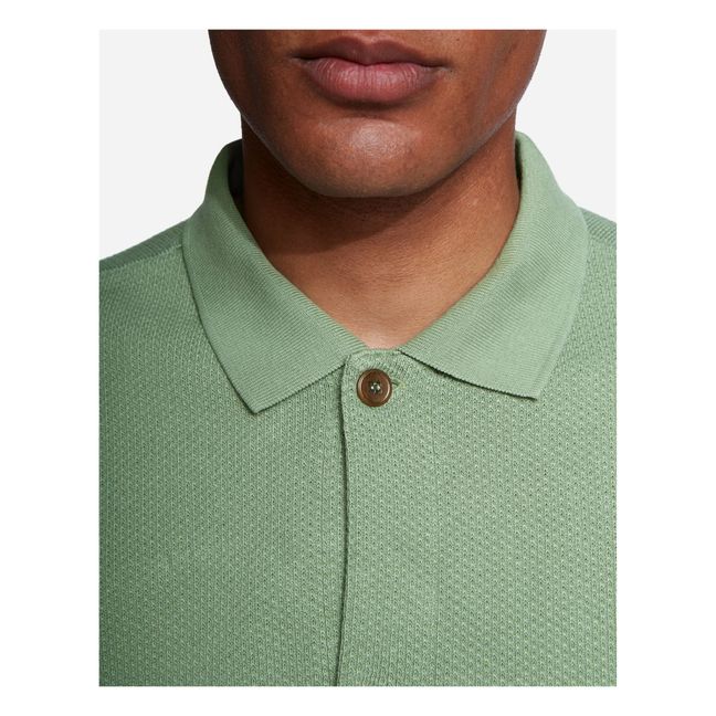 Cheech organic cotton pique polo shirt | Sage