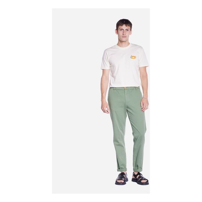 Pantalones chinos de algodón ecológico | Salvia