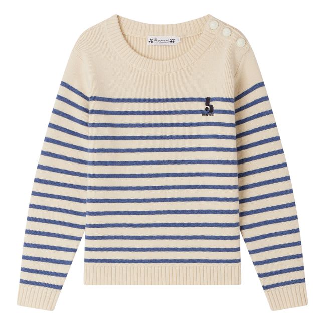 Pullover Marinière Crofton Wolle | Navy