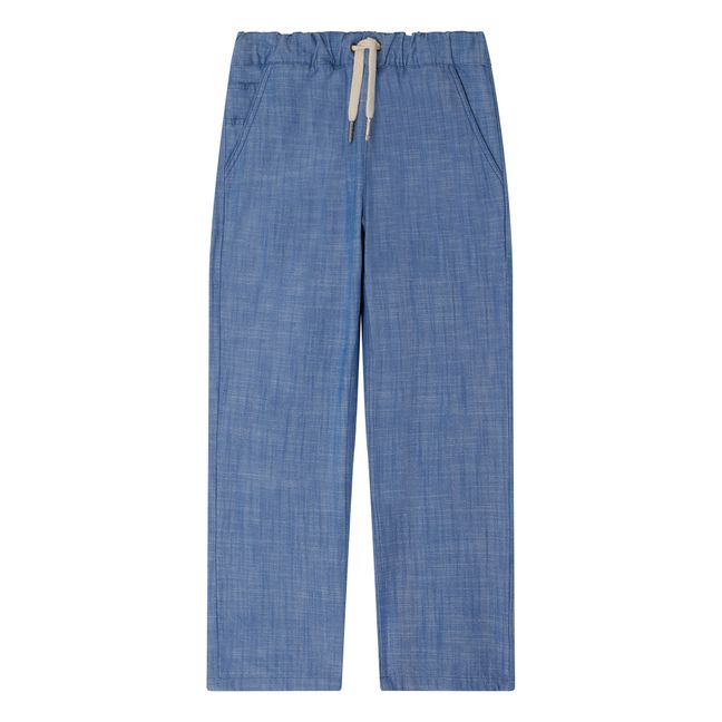 Connell Chambray Trousers | Denim blue