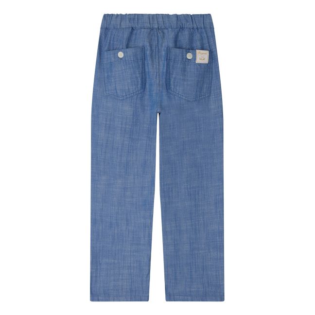 Connell Chambray Trousers | Denim blue