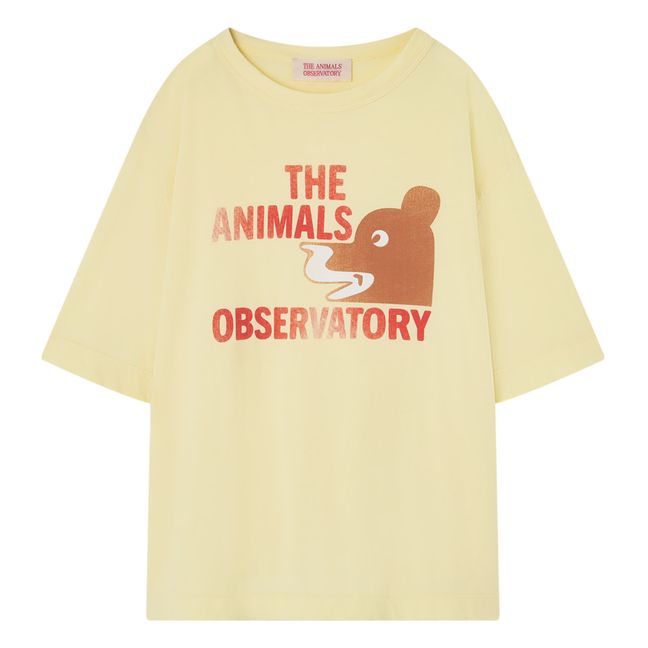 T-Shirt Rooster Oversize Bär | Blasses Gelb