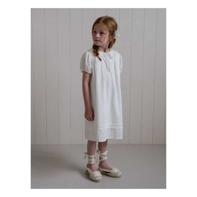 Kleid Uriel Bestickt | Weiß