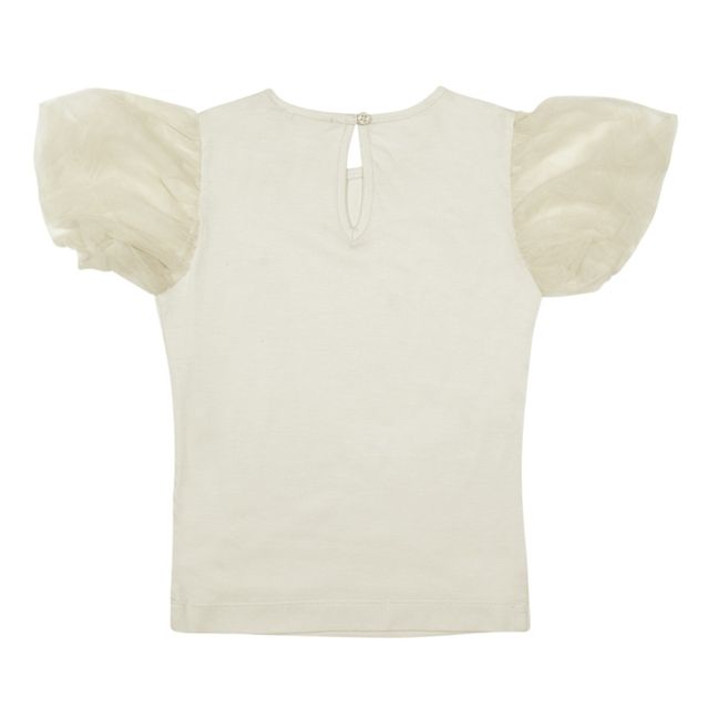 Vivian T-Shirt Tulle Sleeves | Sand