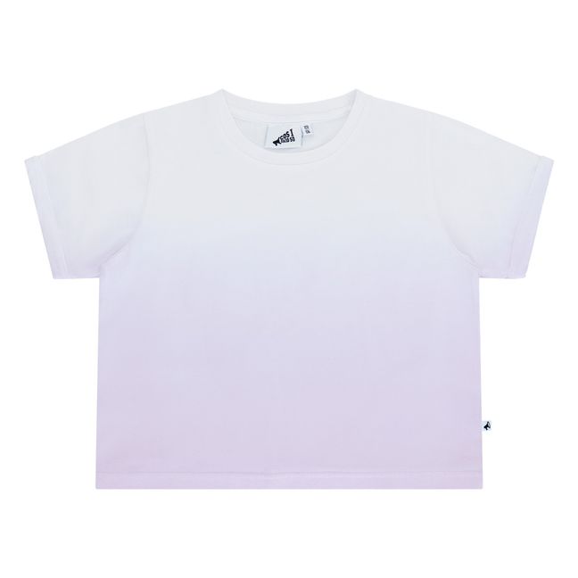 Kurzes Dip Dye T-Shirt | Lila