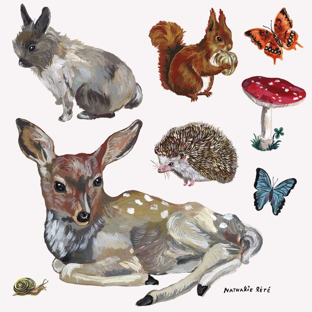 Domestic - Stickers Les animaux - 8 pièces - Multicolore