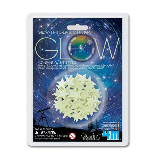Mini-Pack autocollants Phosphorescents - mini étoiles