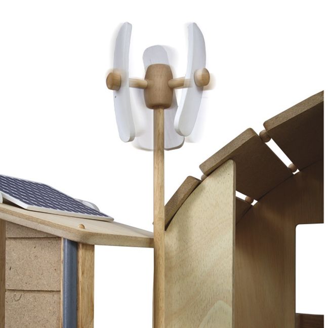 Maison de poupée écologique meublée