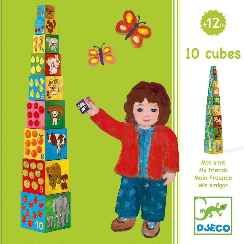Djeco - Cube Mes Amis - Multicolore