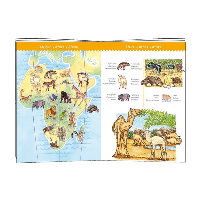 Puzzle Los animales del mundo y  libro