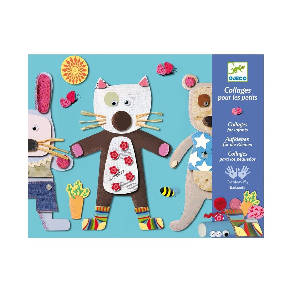 Djeco - Collage des petits - Multicolore