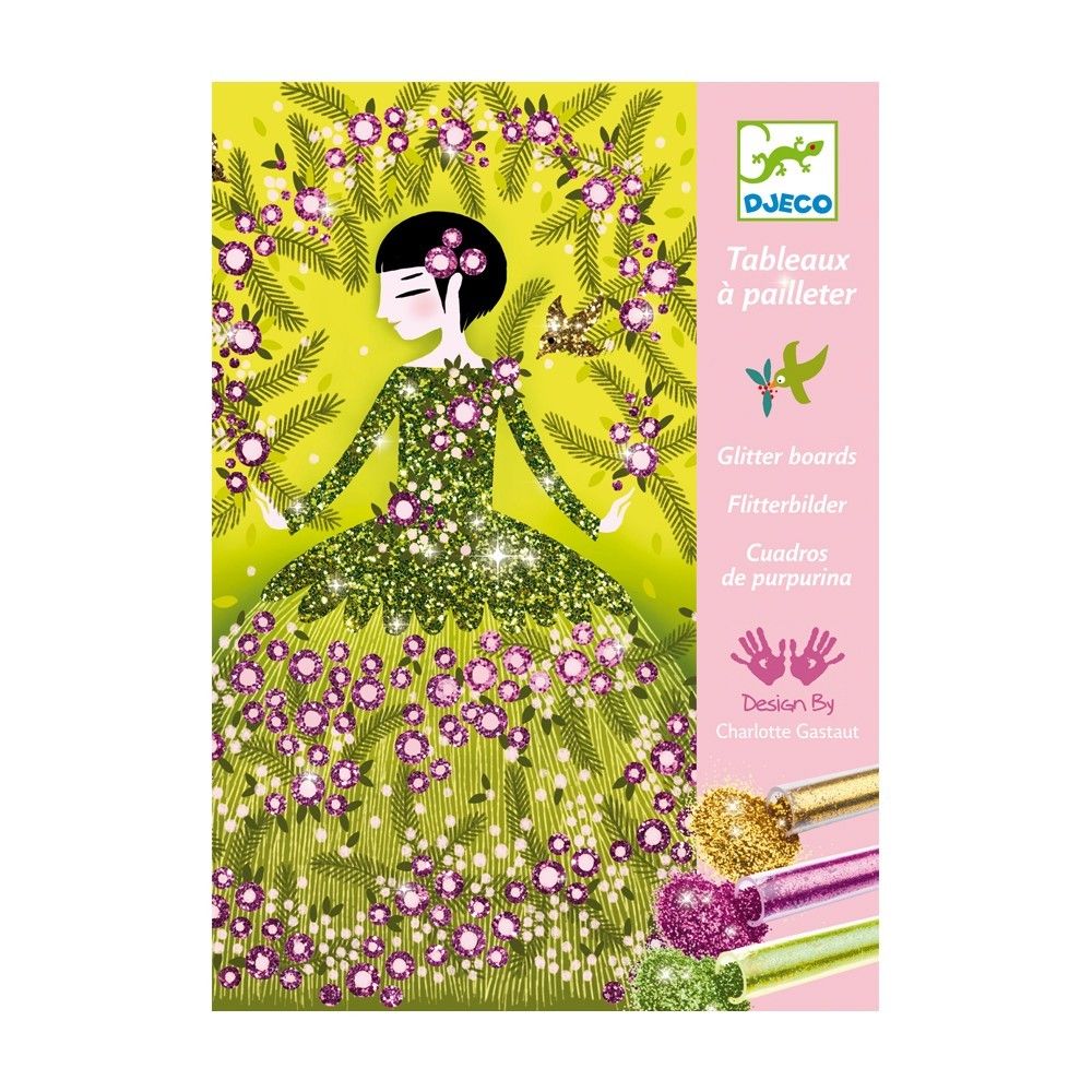 Djeco - Robes à pailletes - Tableaux à pailleter - Multicolore