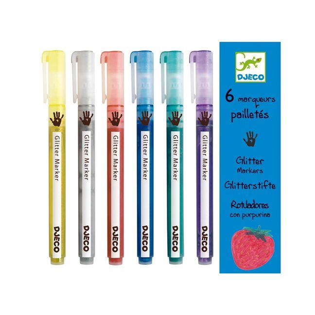 6 Markerstifte Pailletten