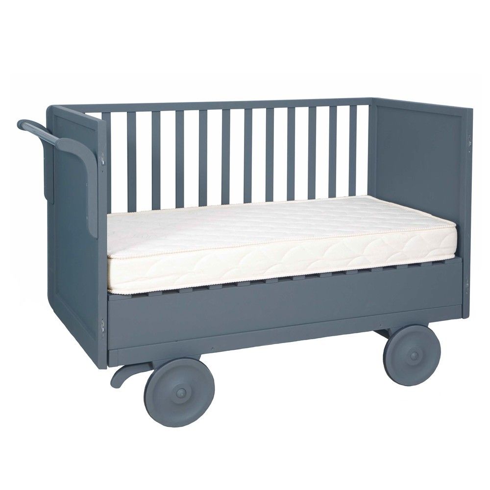 Convertible Trolley Bed 60x120 cm Dark Grey Mid grey Laurette