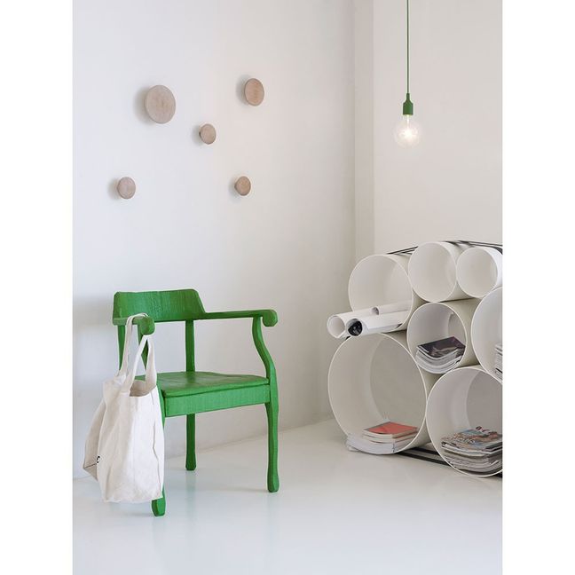 Set 5 Kleiderhaken The dots - natur
