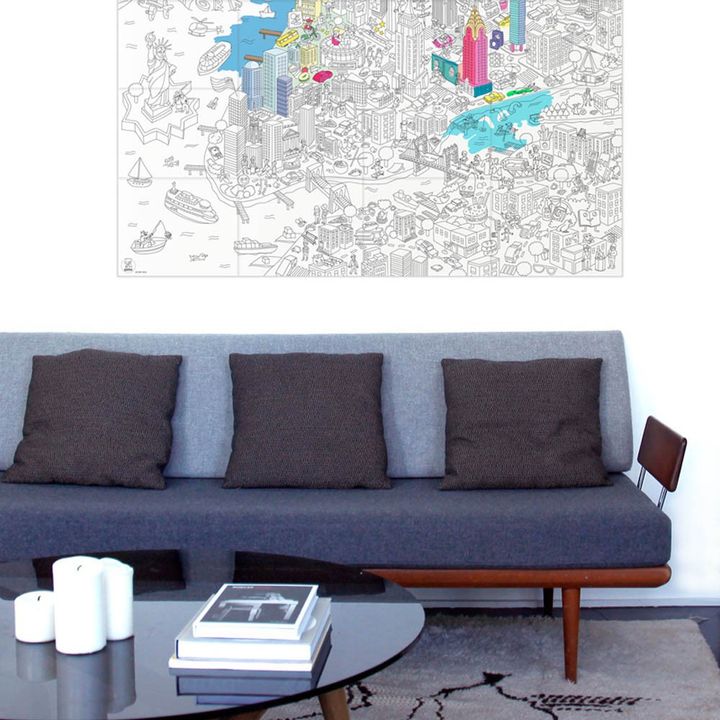 Poster à colorier - Paris - 100x70 - OMY - Dessin - Coloriage