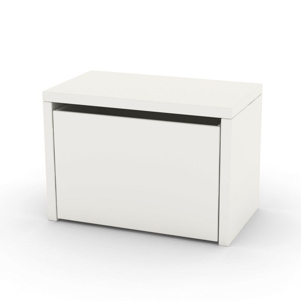 Flexa - Table de chevet/coffre de rangement - Blanc