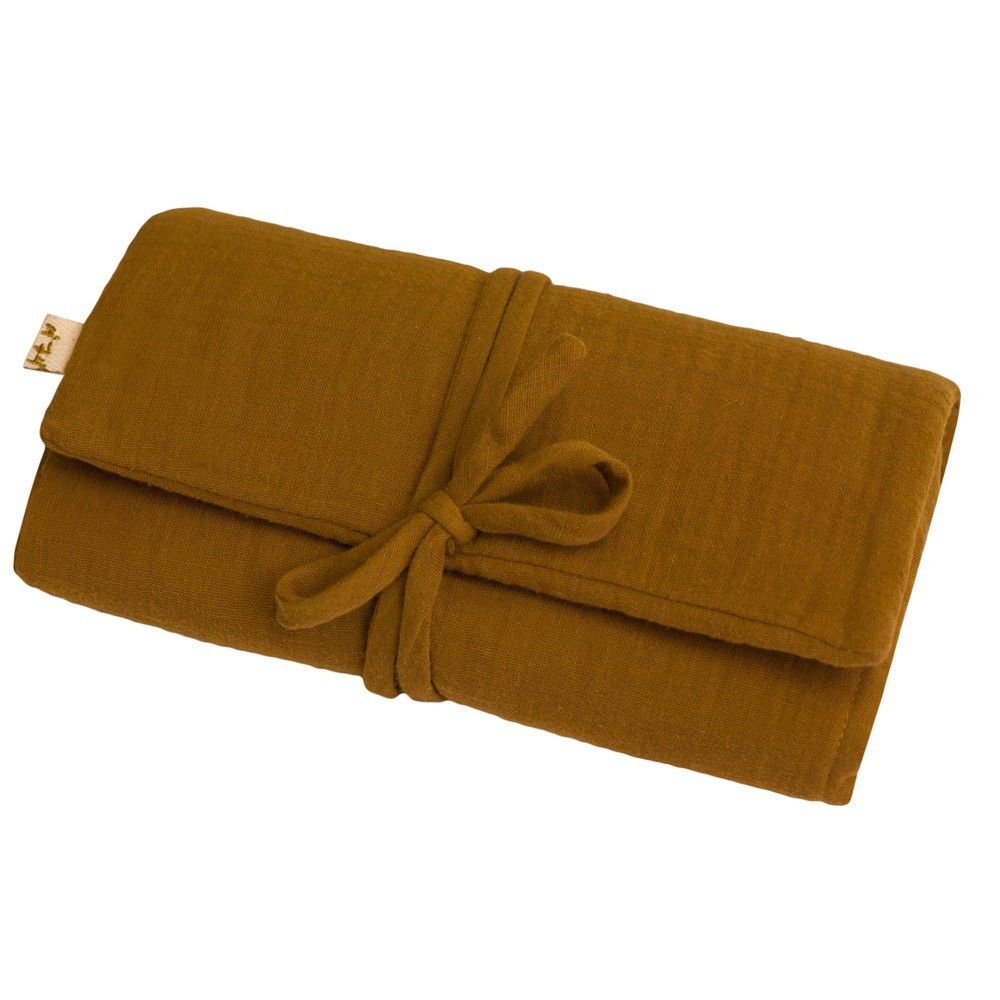 Travel changing mat - Mustard yellow Gold S024- Product image n°1