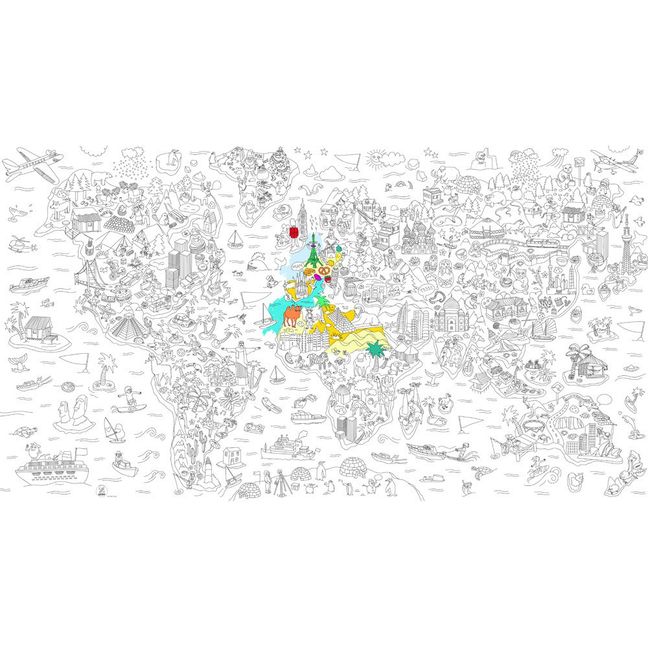Atlas gigante para colorear