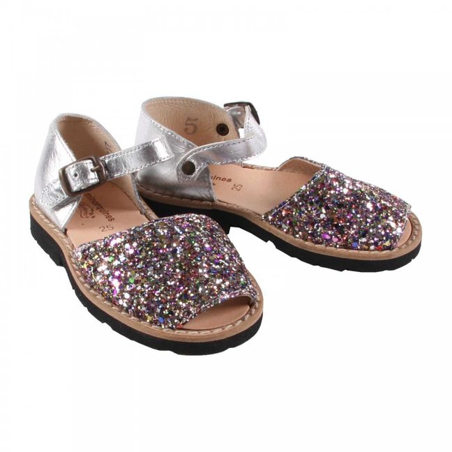 Glitter Frailera buckle sandals | Multicoloured