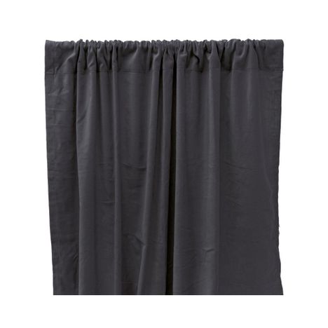Rideau occultant en velours de coton - Gris anthracite Liv Rideau occultant en velours de coton - Gris anthracite Liv