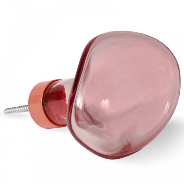 Haken aus Glas -Bubble klein-korallenrot | Korallenfarben