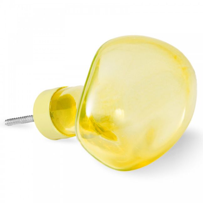 Haken aus Glas -Bubble klein-gelb Gelb