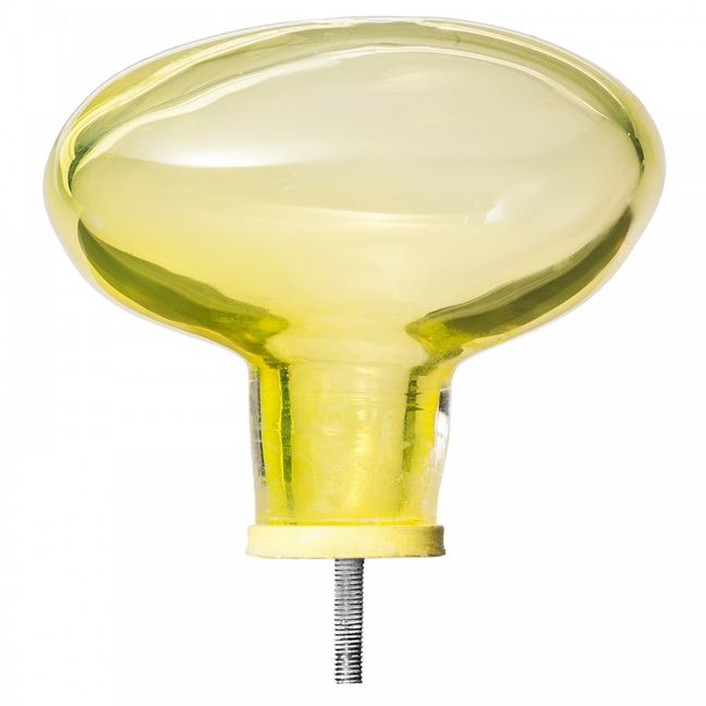 Haken aus Glas -Bubble klein-gelb | Gelb