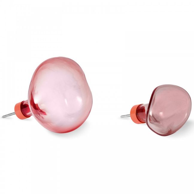 Bubble large glass hook - Coral | Coral