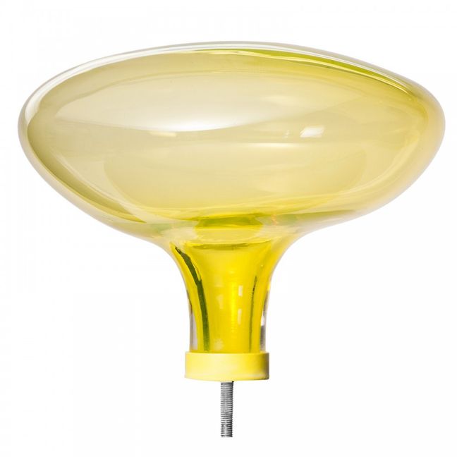 Haken aus Glas -Bubble groß-gelb | Gelb