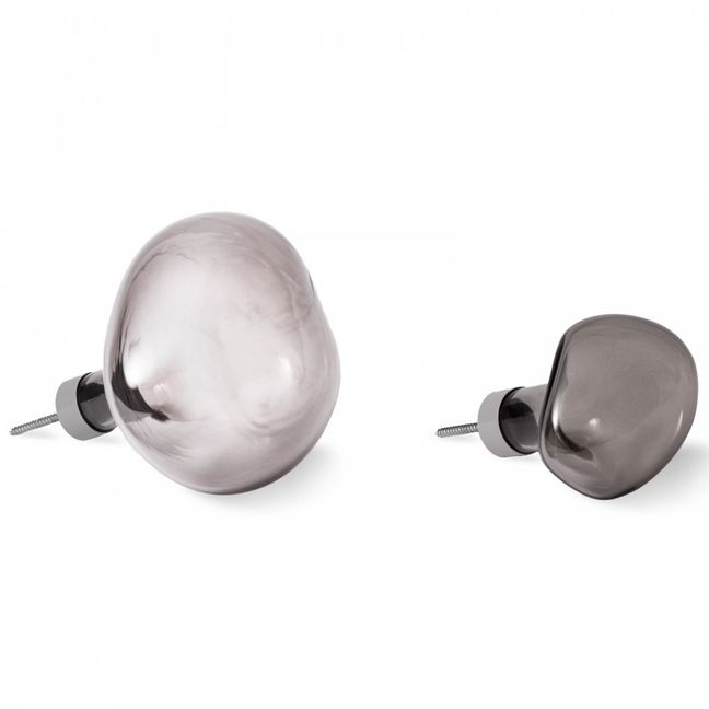 Bubble large glass hook - Grey | Grey