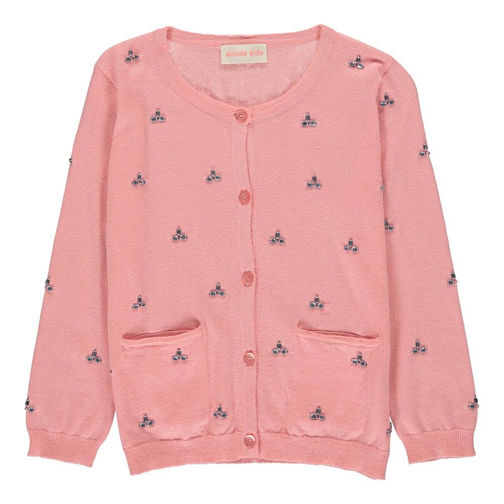 Simple Kids - Cardigan Strass Léa - Fille - Rose pêche