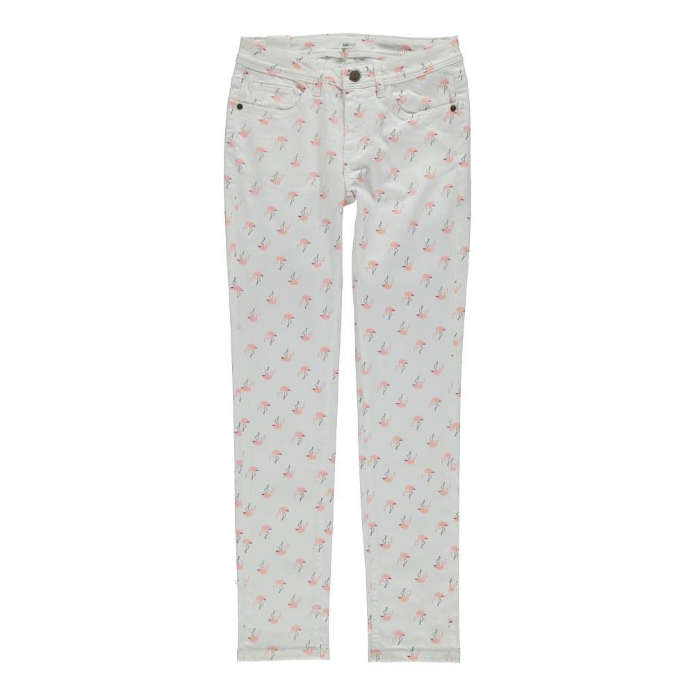 Labdip - Jean Slim Flamants Roses Lana - Fille - Blanc