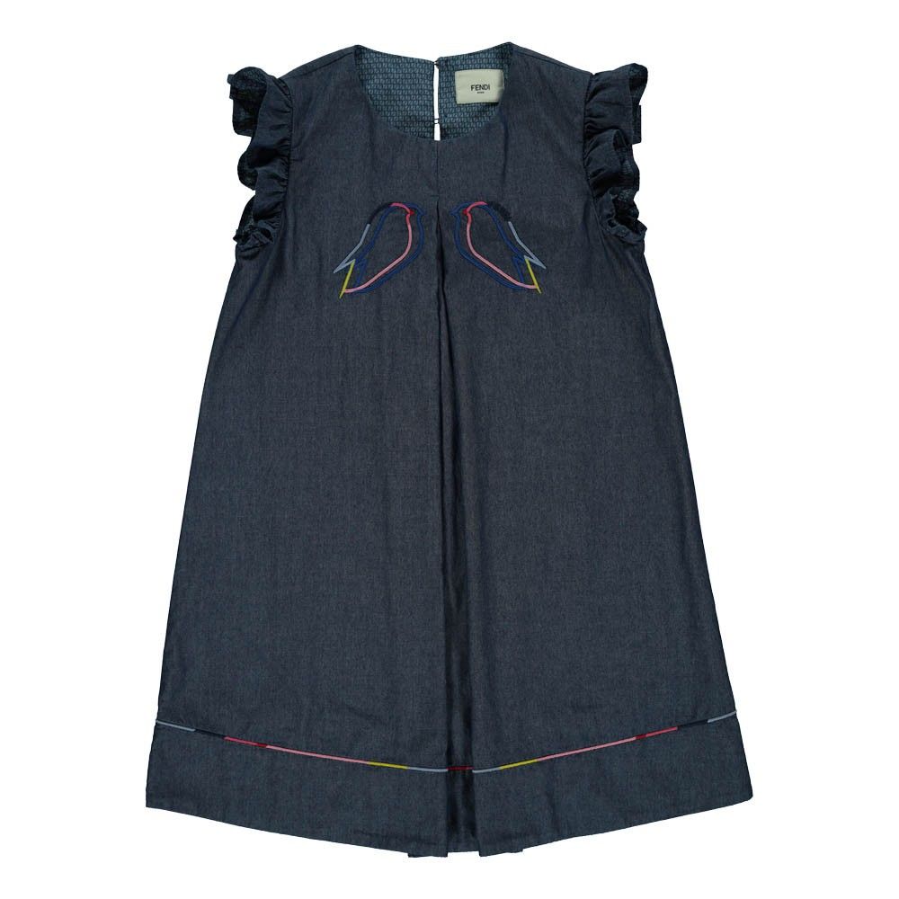 Fendi - Robe Oiseaux Denim - Fille - Denim
