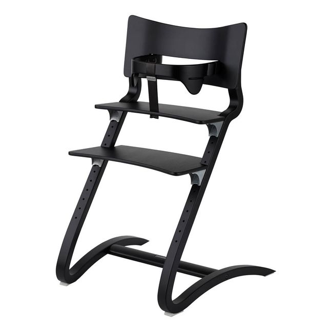 Chaise haute avec arceau Noir