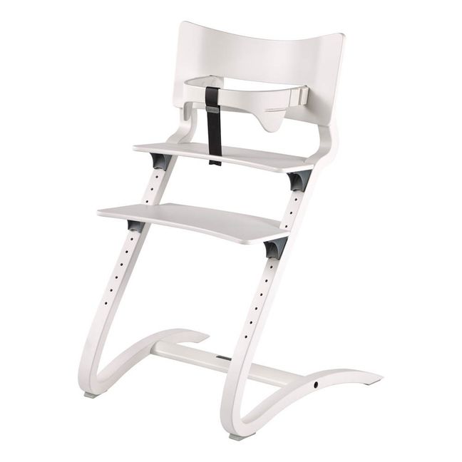 Chaise haute avec arceau Blanc satiné